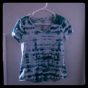 Tie die v necked t shirt